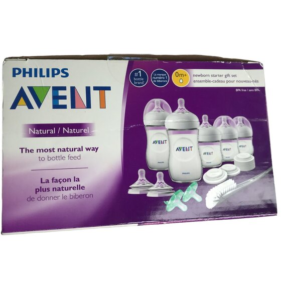 PHILIPS AVENT Natural Latch On Bottles, Set of 5 Bottles with Lids, Nipples - Picture 2 of 10